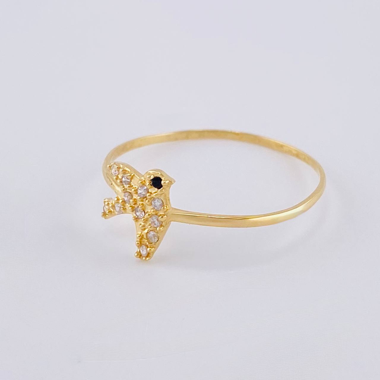 Anillo Paloma 0.8 g / T8 1/4 Oro Amarillo 18K