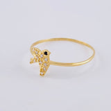 Anillo Paloma 0.8 g / T8 1/4 Oro Amarillo 18K