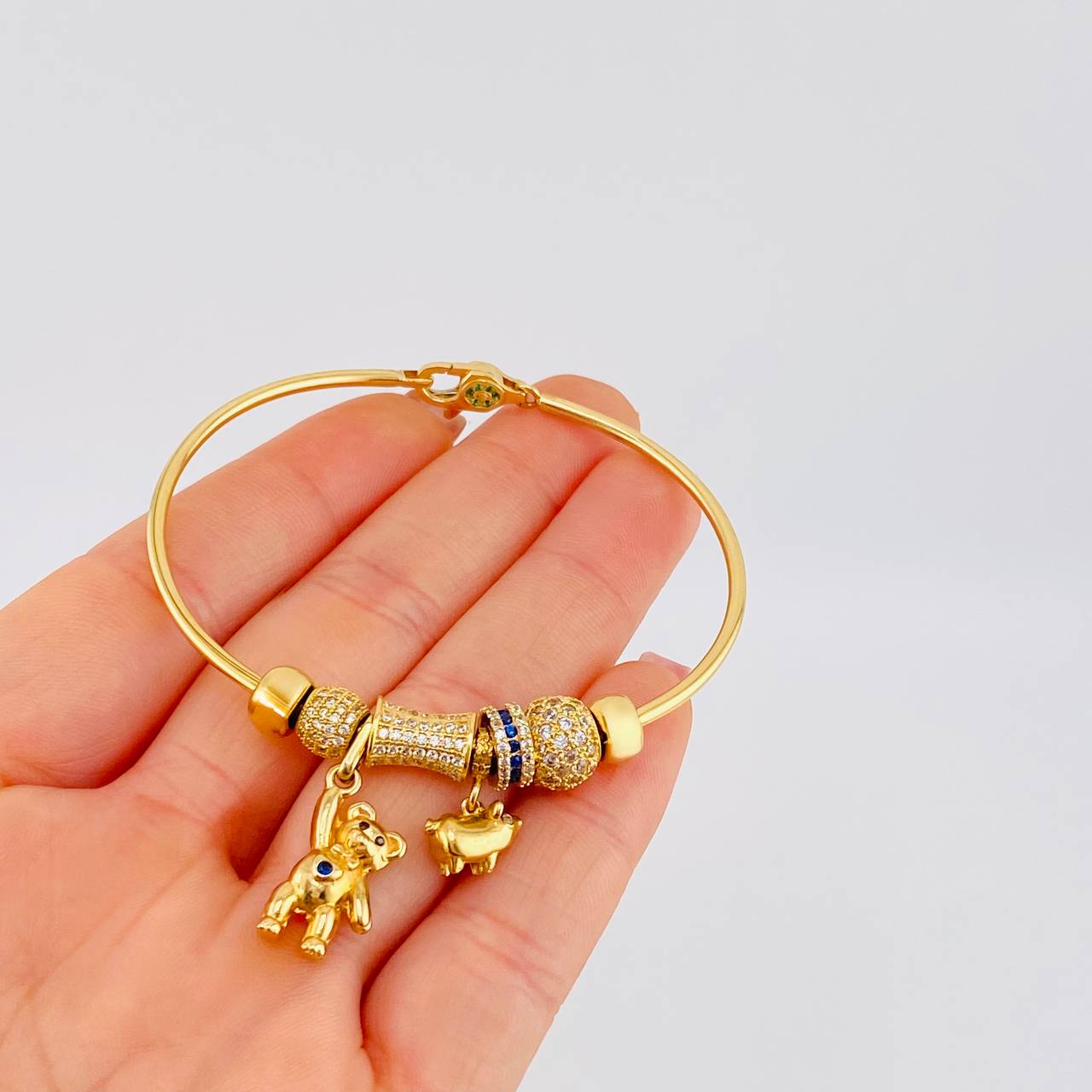 Pulso PD Oso Mano Arriba 15.95 g / 7 1/4 in / 1.95 mm Oro Amarillo 18K