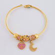 Bracelet PD Heart Crescent 14.15 g / 7 in / 1.95 mm 18K Yellow Gold