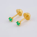 Topos Seis Garras Esmeraldas 6Pts 0.5 g / in / 2.6 mm Oro Amarillo 18K