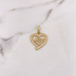 Pendant Heart Silhouette 3gr / 2.7cm / White Zirconia 18K Yellow Gold #