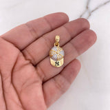 Pendant NY Cap 3.35gr / 2.6cm / White Zirconia Two 18K Yellow White Gold $