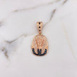 Pendant Pharaoh Tutankhamun Face 7.65gr / 3.9cm / White and Black Zircons 18K Rose Gold $