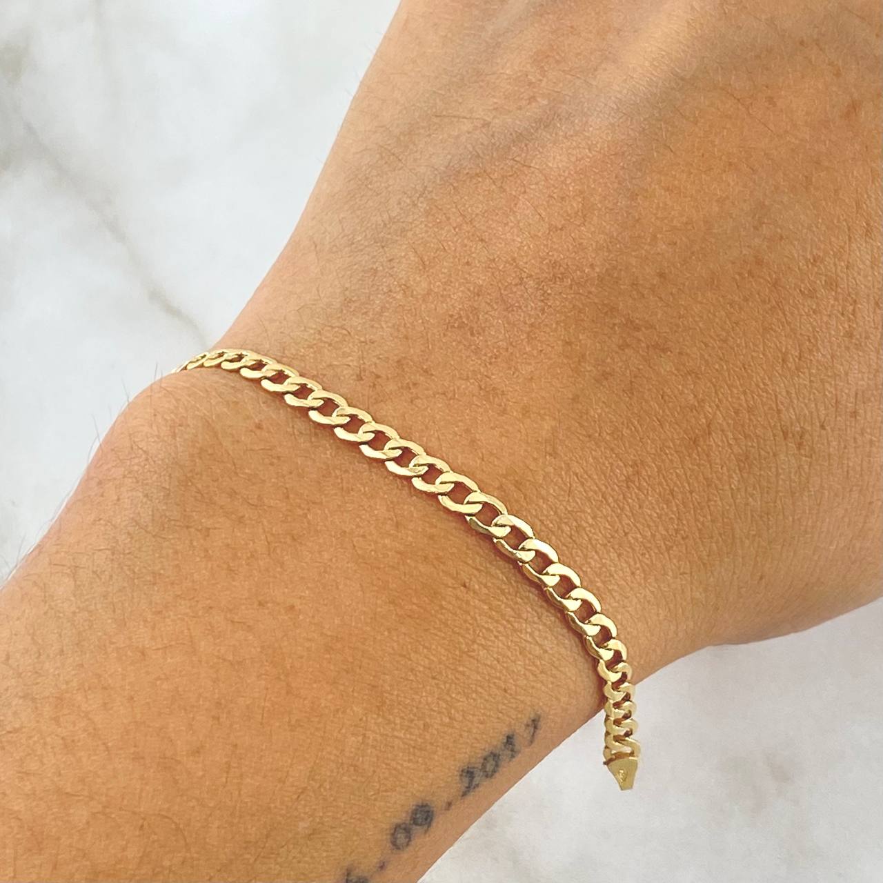 Pulso Cubano 2.5gr / 20cm / 3.5mm Oro Amarillo +1 18K *