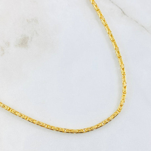 Cadena Peruana 24gr / 23 1/2 in / Oro Amarillo +3 18K