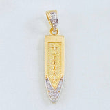 Jesus Dagger Pendant 2.5gr / 1.3in / 18K Gold