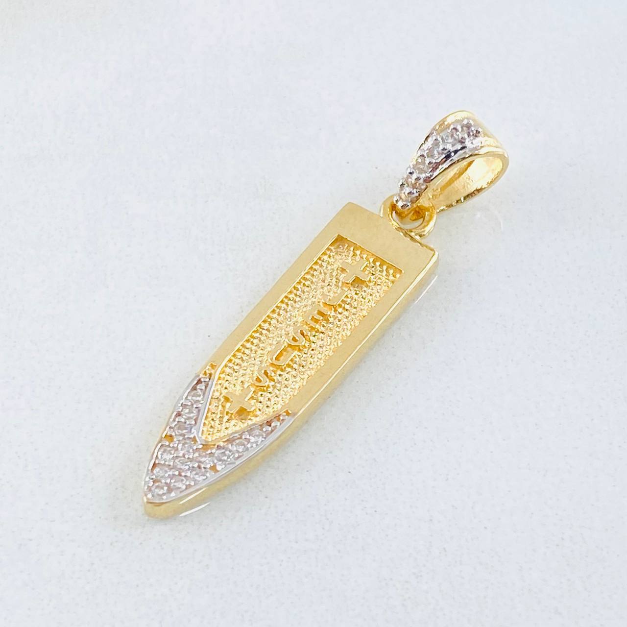 Jesus Dagger Pendant 2.5gr / 1.3in / 18K Gold