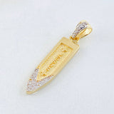 Jesus Dagger Pendant 2.5gr / 1.3in / 18K Gold