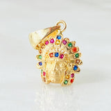 Indian Pendant 1.85gr / 0.8in / 18K Gold