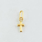 Polished Cross Pendant 0.3gr / 1/2 in / 18K Gold
