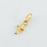 Polished Cross Pendant 0.3gr / 1/2 in / 18K Gold