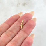 Polished Cross Pendant 0.3gr / 1/2 in / 18K Gold