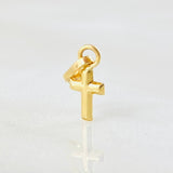 Polished Cross Pendant 0.3gr / 1/2 in / 18K Gold