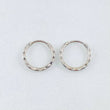 Candongas Aro Rayado 0.45gr / 1/2 in / Oro Blanco 18K