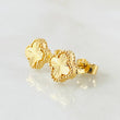 Clover Stud Earrings 2.1gr / 18K Yellow Gold