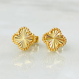 Clover Stud Earrings 2.1gr / 18K Yellow Gold