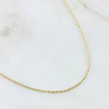 Classic Link Chain 2.15gr / 15.8in / 18K Gold +3