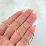 Classic Link Chain 2.15gr / 15.8in / 18K Gold +3