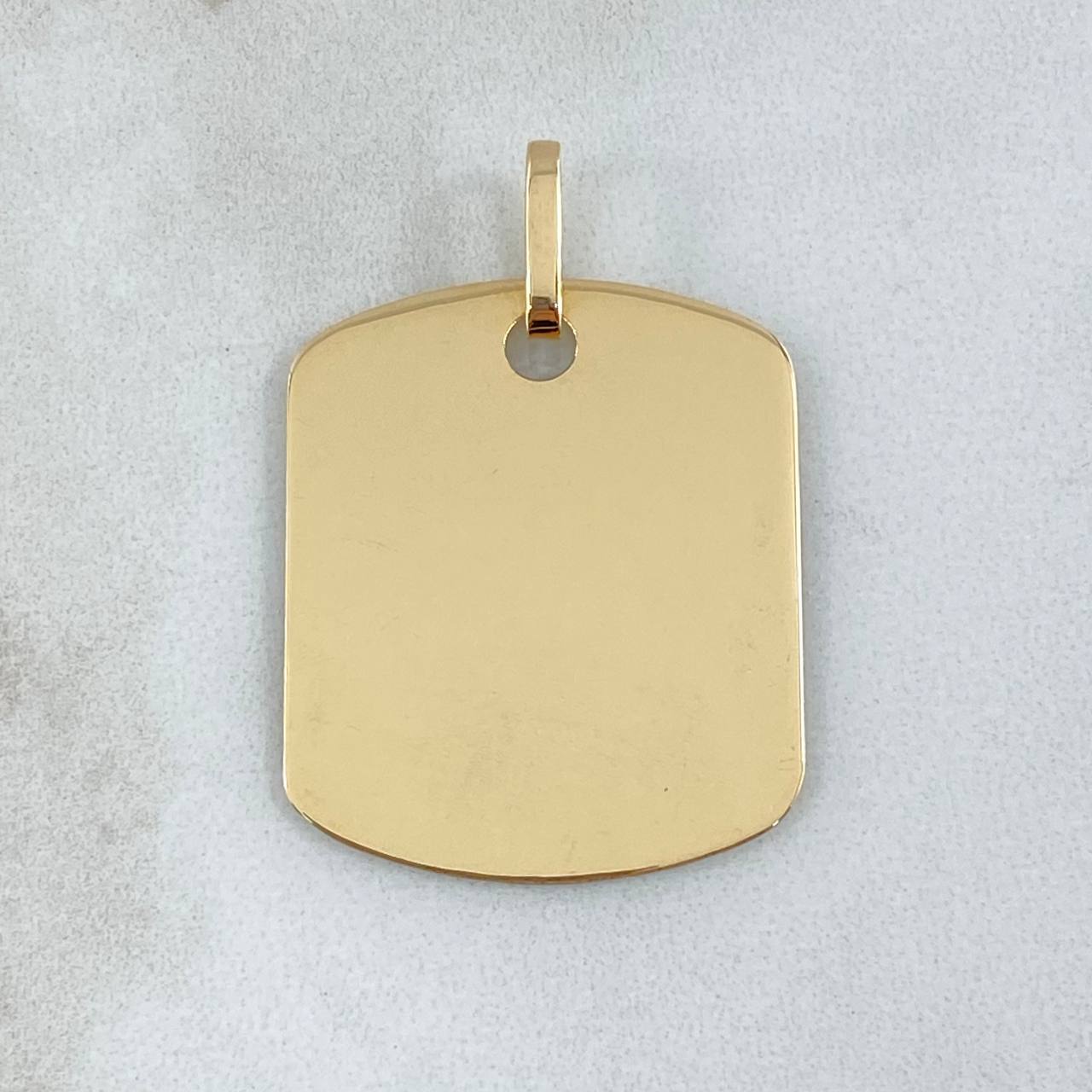 Dije Placa 2.95gr / 3.1cm / Oro 18K