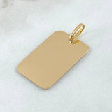Dije Placa 2.65gr / 3.2cm / Oro 18K