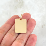 Dije Placa 2.5gr / 3.2cm / Oro 18K