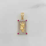 Dije Jesús Resucitado 2.15g / 1 in Dos Oros Amarillo Blanco 18K