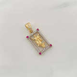 Dije Jesús Resucitado 2.15g / 1 in Dos Oros Amarillo Blanco 18K