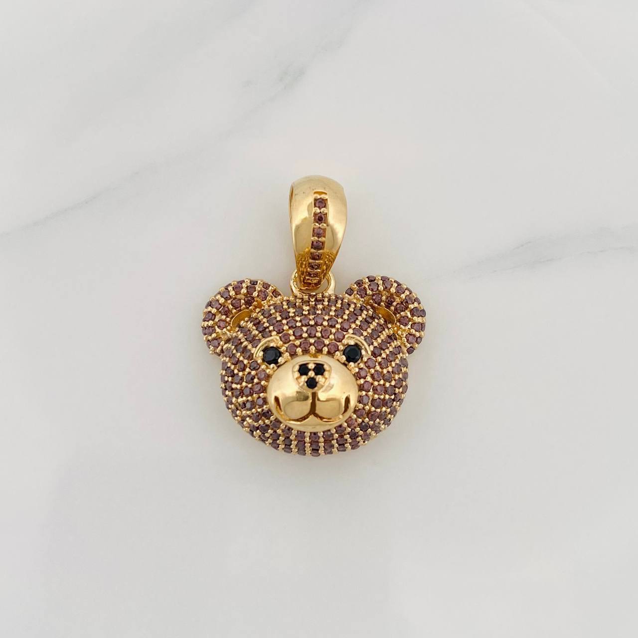 Dije Rostro Oso 10.65g / 1 1/4 in Oro Amarillo 18K