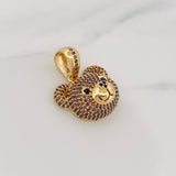 Dije Rostro Oso 10.65g / 1 1/4 in Oro Amarillo 18K