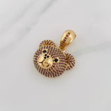 Dije Rostro Oso 10.65g / 1 1/4 in Oro Amarillo 18K