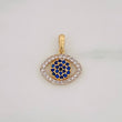 Pendant Evil Eye 1.75g / 3/4 in Two-Tone Yellow White 18K