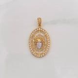 Dije Araña 2.95g / 1 1/4 in Dos Oros Amarillo Blanco 18K