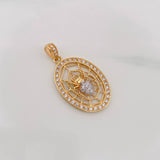 Dije Araña 2.95g / 1 1/4 in Dos Oros Amarillo Blanco 18K