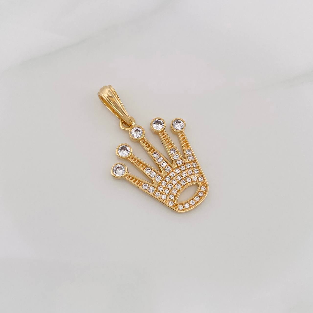 Dije Corona 3.2g / 1 1/4 in Oro Amarillo 18K