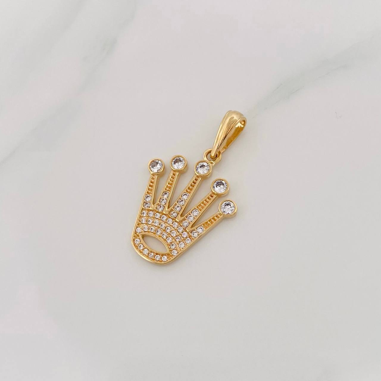 Dije Corona 3.2g / 1 1/4 in Oro Amarillo 18K