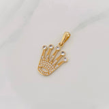 Dije Corona 3.2g / 1 1/4 in Oro Amarillo 18K