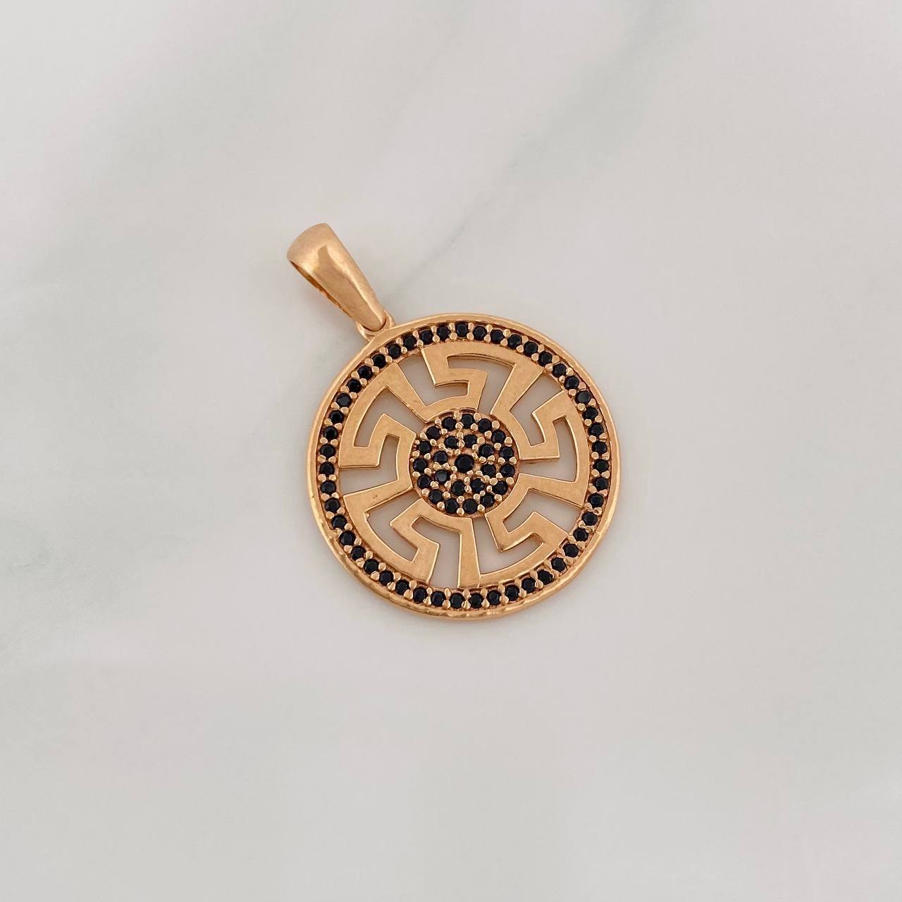 Dije Tribal 3.8g / 1 1/4 in Oro Rosa 18K