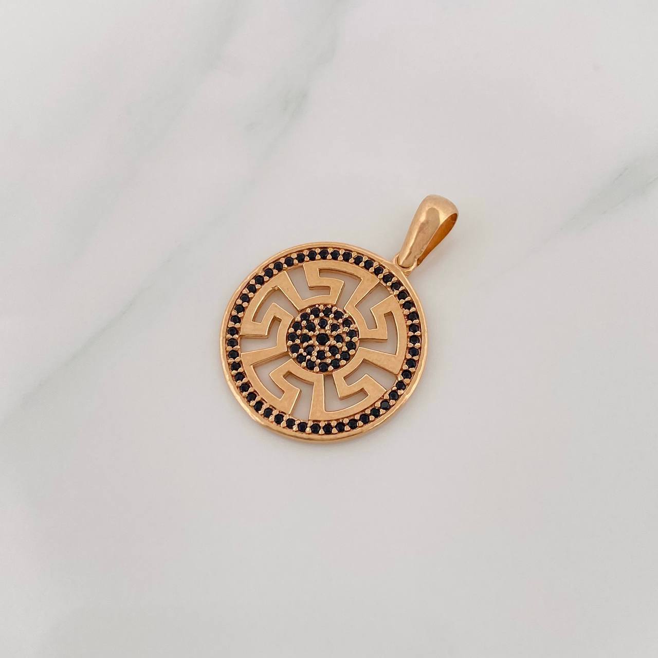 Dije Tribal 3.8g / 1 1/4 in Oro Rosa 18K