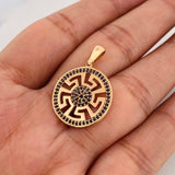 Dije Tribal 3.8g / 1 1/4 in Oro Rosa 18K