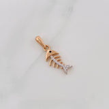 Dije Pez Espinas 1.85g / 1 in Dos Oros Blanco Rosa 18K