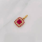 Dije Halo Cuadrado 2g / 3/4 in Oro Amarillo 18K