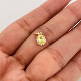Pendant Oval Halo 0.7g / 1/2 in Yellow Gold 18K
