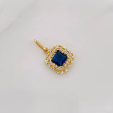 Dije Halo Cuadrado 1.85g / 3/4 in Oro Amarillo 18K