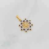 Dije Timón 2.45g / 1 in Dos Oros Blanco Amarillo 18K