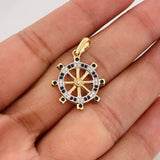 Dije Timón 2.45g / 1 in Dos Oros Blanco Amarillo 18K