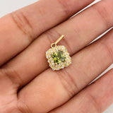 Dije Halo Cuadrado 2g / 3/4 in Oro Amarillo 18K
