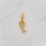 Fishbone Pendant 1.85g / 1 in Yellow Gold 18K