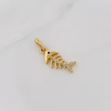 Fishbone Pendant 1.85g / 1 in Yellow Gold 18K