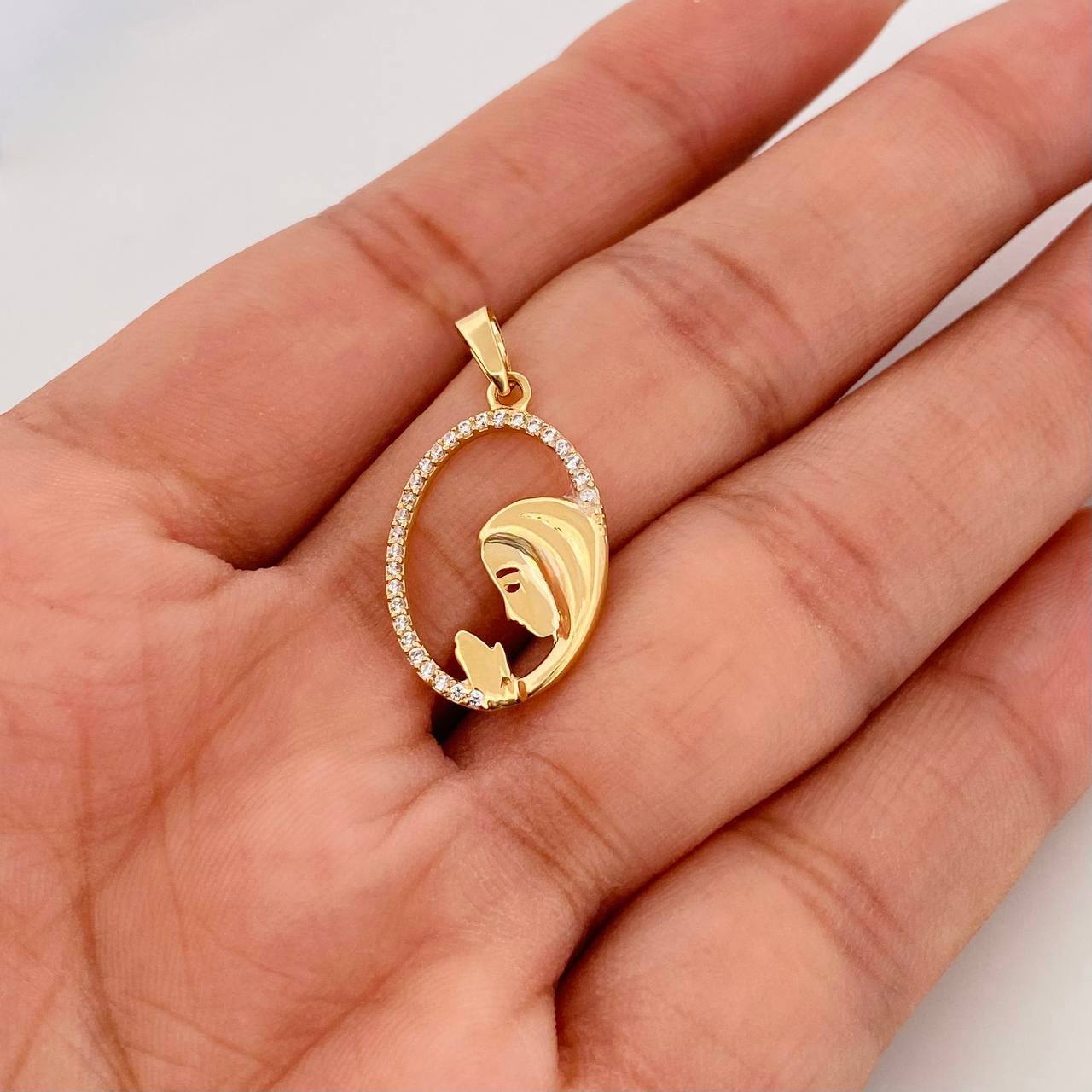 Dije Virgen María 1.2g / 1 in Oro Amarillo 18K